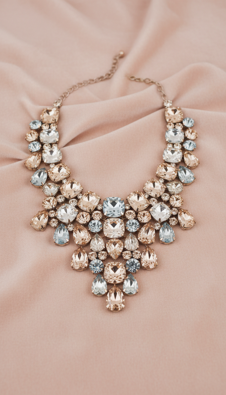 Cascade Crystal Statement Necklace
